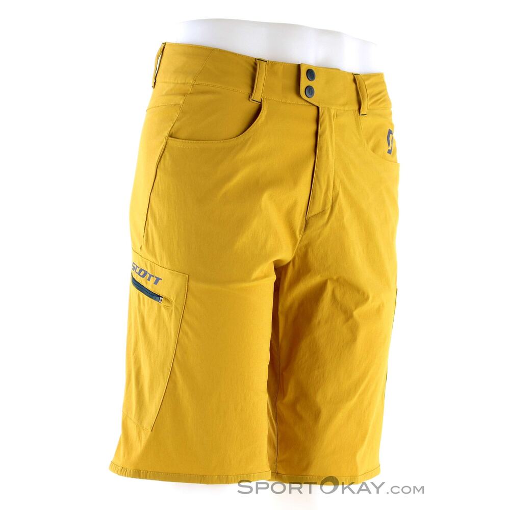 Scott Sports Trail MTN 30 Bike Shorts 11" Cargo UV Zip Pockets Yellow M 32"